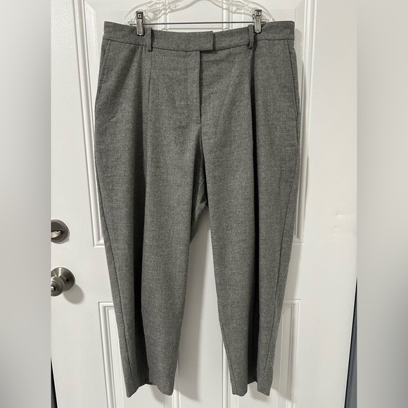 Boss Pants - BOSS Hugo Boss Women’s Gray Wool-Blend Trousers Jogger Waist Size 14 NWT
